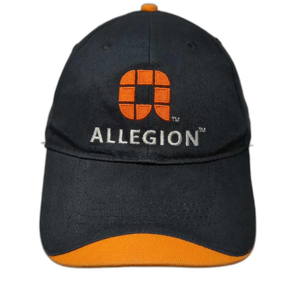 Hit Wear Baseball Cap Black One Size Strapback Allegion Logo Sandwich Brim Hat
